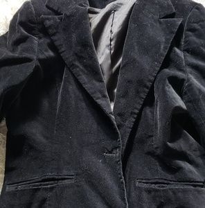 Women's black velvet blazer